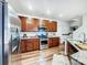 Kitchen featuring stainless steel appliances and granite countertops at 1108 Township Pkwy, Belmont, NC 28012