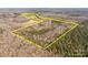 Aerial view of property lines at 11745 Stokes Ferry Rd, Gold Hill, NC 28071