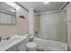 Clean bathroom with shower/tub combo and vanity at 11745 Stokes Ferry Rd, Gold Hill, NC 28071