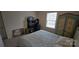 Bright bedroom featuring large window with an office space, complemented by a whimsical wardrobe at 121 Mackinac Dr, Mooresville, NC 28117