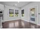 Bright breakfast room with hardwood floors and access to a back patio at 12904 Vermillion Xing, Huntersville, NC 28078