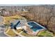 Aerial view of community pool, clubhouse, and playground at 12904 Vermillion Xing, Huntersville, NC 28078