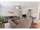 Living room with two sofas, a coffee table, and built-in shelving at 209 S Gregory St, Lancaster, SC 29720