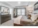 Serene bedroom showcasing a tray ceiling, a comfortable bed, and ample natural light at 260 Laura Elizabeth Ln, Clover, SC 29710