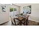 Dining area with wooden table, chairs, and access to backyard at 2953 Penninger Cir, Charlotte, NC 28262