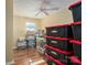 Well-organized storage room with labeled bins and shelving, maximizing space efficiency at 298 Upper Stanley Rd, Stanley, NC 28164