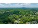 Breathtaking aerial view of lush green neighborhood with city skyline in the distance at 3531 Enfield Rd, Charlotte, NC 28205