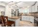 Bright kitchen with white cabinets, granite countertops, and modern lighting at 3531 Enfield Rd, Charlotte, NC 28205