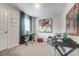 Well-lit home office featuring multiple desks and contemporary decor at 624 Cassidy Ct, Clover, SC 29710