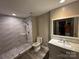 Modern bathroom with a large walk-in shower and updated vanity at 721 Governor Morrison St, Charlotte, NC 28211