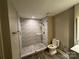 Updated bathroom with a large walk-in shower and modern fixtures at 721 Governor Morrison St, Charlotte, NC 28211