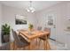 Dining area with wood table and four chairs at 7530 Holly Grove Ct, Charlotte, NC 28227