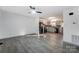 Open-concept living room with modern flooring leading into a stylish kitchen at 776 Washington Ln, Kannapolis, NC 28083