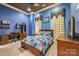 Spacious bedroom with a cozy bed and built-in shelves at 8128 Bayview Ln, Belmont, NC 28012