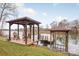 Lakefront property with a gazebo and private dock at 8128 Bayview Ln, Belmont, NC 28012