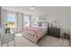 This is a bright bedroom featuring large windows, neutral walls, and carpeted floors at 820 Regulus Ct, York, SC 29745