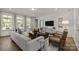 Well-lit living room featuring contemporary furniture, a television, and elegant decor at 820 Regulus Ct, York, SC 29745