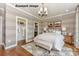 Comfortable bedroom featuring stylish decor, hardwood floors, and a spacious closet at 1008 Marquis Hills Dr # Mas0106, Fort Mill, SC 29715