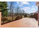 Backyard Deck is the perfect space for entertaining, with beautiful views of the wooded lot at 1221 Cochrane Woods Ln, Matthews, NC 28105