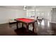 Game room with pool table and hardwood floors at 145 Ashton Woods Ct, Mount Holly, NC 28120