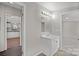 Bathroom vanity with a view to another room at 145 Morcroft Ln, Cleveland, NC 27013