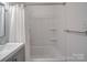 Bathroom with a bathtub and shower, and a white shower curtain at 1740 Aaron Ave, Rock Hill, SC 29730