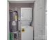 Stackable washer and dryer in a compact laundry room at 1740 Aaron Ave, Rock Hill, SC 29730