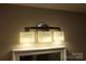 Modern three-light vanity fixture with frosted glass shades at 303 Patterson Farm Rd, Mooresville, NC 28115