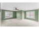 Bedroom with green walls and ceiling fan at 308 41St Avenue Nw Pl, Hickory, NC 28601