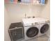 Laundry room with washer, dryer, and mini-fridge at 4134 Richard Andrew Dr, Matthews, NC 28105