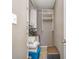 Well-organized closet with shelving and a bench at 4301 Windjammer Sw Ct, Concord, NC 28027