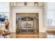 Fireplace with granite surround and ornate mantel at 573 Church St, Locust, NC 28097