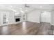 Living room with hardwood floors and fireplace at 603 Canadice Rd, Huntersville, NC 28078