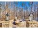 Stone fire pit area with seating, perfect for outdoor gatherings and relaxation at 7191 Three Kings Rd, Fort Mill, SC 29715