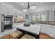 Spacious kitchen with island and stainless steel appliances at 8928 Heydon Hall Cir, Charlotte, NC 28210