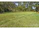 Large grassy backyard with mature trees and some debris at 2091 & 2095 Catawba River Rd, Fort Lawn, SC 29714
