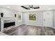 Living room with fireplace and hardwood floors at 2091 & 2095 Catawba River Rd, Fort Lawn, SC 29714