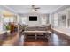 Cozy living room with hardwood floors, neutral decor, and plenty of natural light at 2201 Bluebell Way, Tega Cay, SC 29708