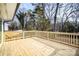 New deck overlooks a wooded backyard at 2221 Finchley Dr, Charlotte, NC 28215