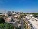 Aerial view showcasing city skyline and building location at 2401 Euclid Ave # 110, Charlotte, NC 28203