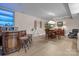 Basement with wet bar, dining table, leather recliner and custom decor at 2498 Smith Harbour Dr, Denver, NC 28037