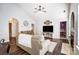 Open living space featuring a neutral couch and a fireplace at 5113 Park Place Dr, Dallas, NC 28034