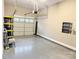 Garage with shelving and epoxy flooring at 6726 Mallard Park Dr, Charlotte, NC 28262