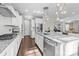 Modern kitchen with stainless appliances, granite counters, gas range, and a center island at 840 Pecan Tree Ln, Fort Mill, SC 29715