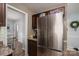 Stainless steel refrigerator in updated kitchen at 1316 Neal Hawkins Rd, Gastonia, NC 28056