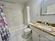 Bathroom with granite vanity and tiled shower/tub at 1618 4Th St, Salisbury, NC 28144