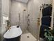 Bathroom with a freestanding tub and walk-in shower at 19329 Watermark Dr # 261/262, Cornelius, NC 28031