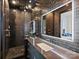 Modern bathroom with a walk-in shower and floating vanity at 19329 Watermark Dr # 261/262, Cornelius, NC 28031