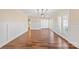 Dining room with hardwood floors and access to sunroom at 220 Augusta Dr, Statesville, NC 28625
