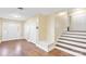 Inviting entryway with hardwood floors and coat closet at 220 Augusta Dr, Statesville, NC 28625